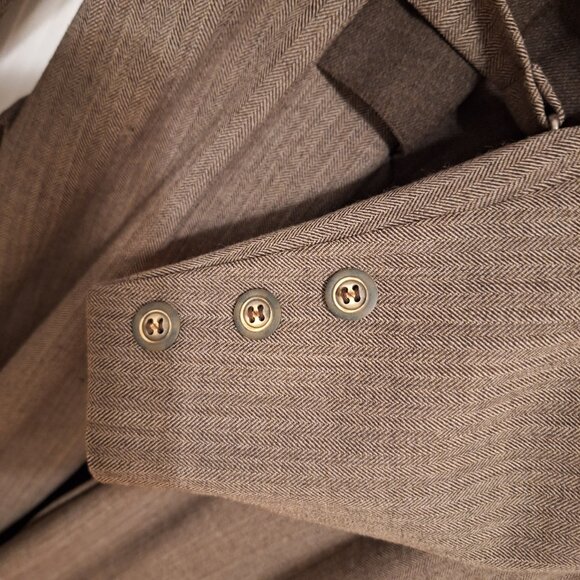 Made in France Vintage Ivoire De Laurence long brown trench coat size 38 - Picture 10 of 16